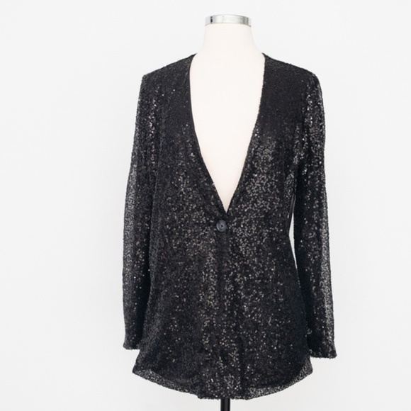 Melrose and Market. Sequined Blazer Jacket. - Picture 1 of 7